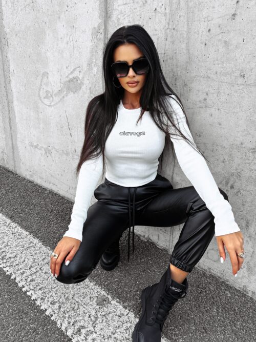 Bluzka dopasowana basic ONLY OLAVOGA ecru