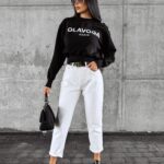 Bluza bawełniana POGALI OLAVOGA czarna