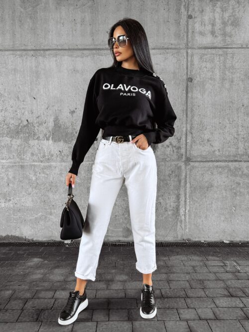 Bluza bawełniana POGALI OLAVOGA czarna