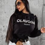 Bluza bawełniana POGALI OLAVOGA czarna