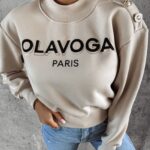 Bluza bawełniana POGALI OLAVOGA beżowa