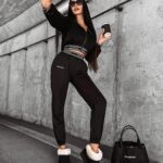 Bluza z kapturem TRASI OLAVOGA czarna