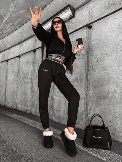 Bluza z kapturem TRASI OLAVOGA czarna