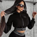 Bluza z kapturem TRASI OLAVOGA czarna