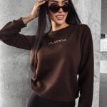 Bluza dopasowana ILINOIS OLAVOGA brązowa