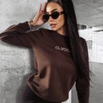 Bluza dopasowana ILINOIS OLAVOGA brązowa