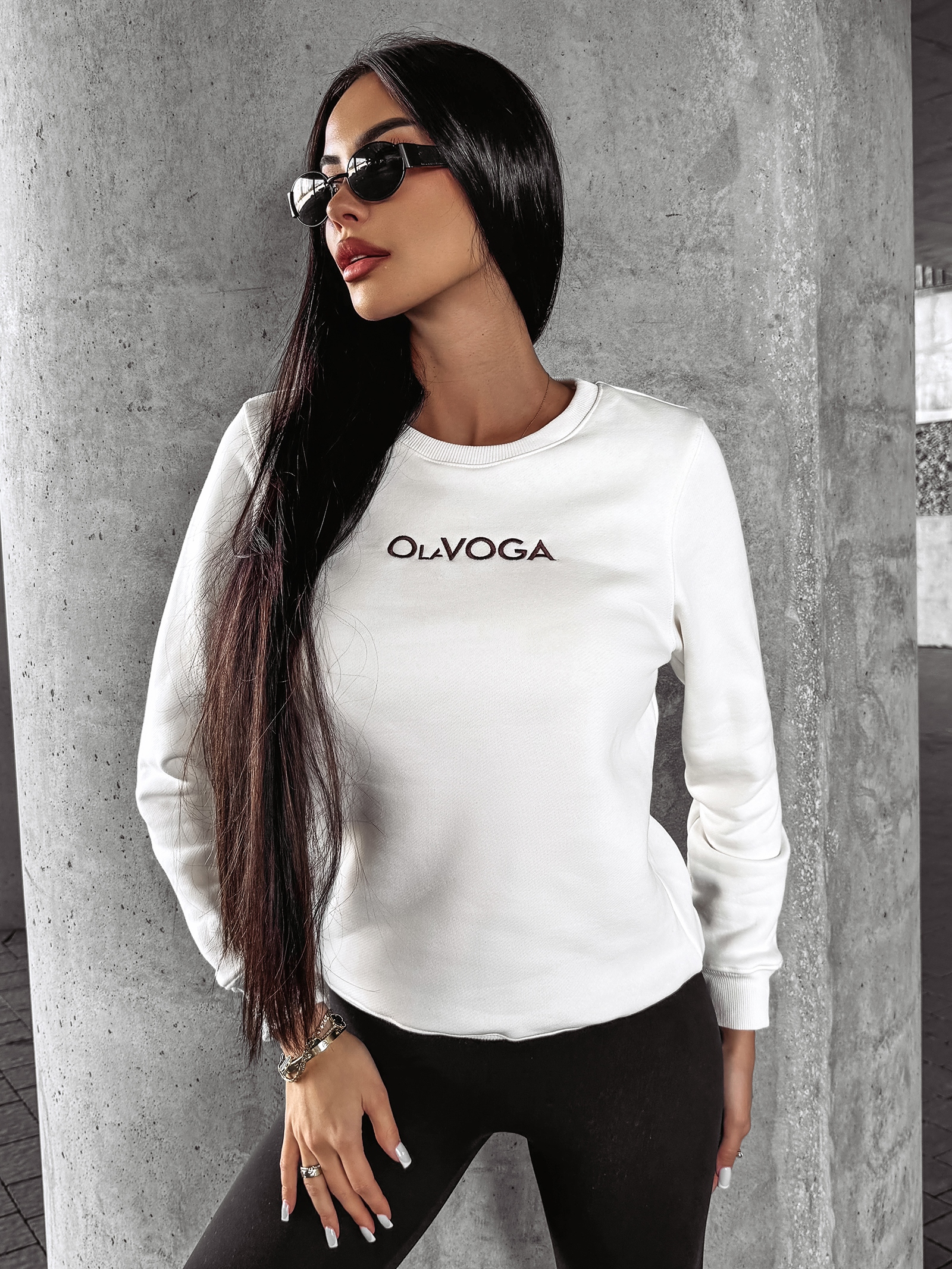 Bluza dopasowana ILINOIS OLAVOGA ecru