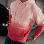 Bluza męska ombre FADE MEN OLAVOGA brzoskwiniowa