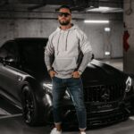 Bluza męska ombre FADE MEN OLAVOGA szara