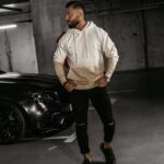 Bluza męska ombre FADE MEN OLAVOGA beżowa