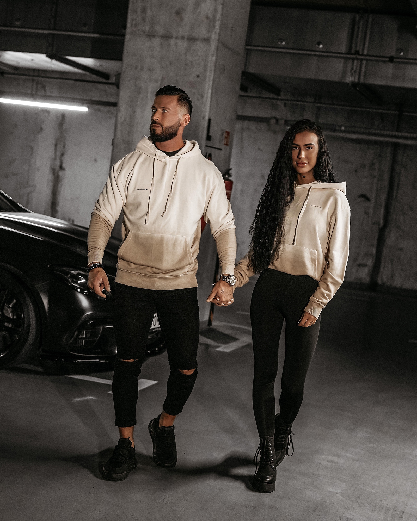 Bluza męska ombre FADE MEN OLAVOGA beżowa