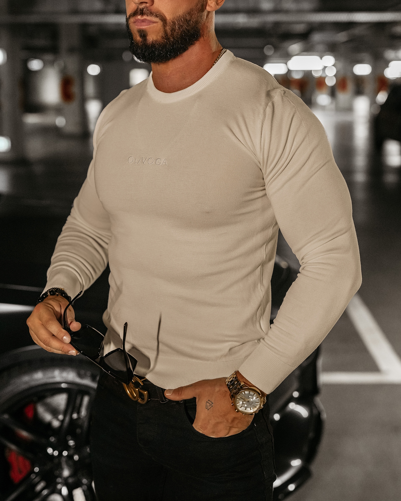 Sweter męski CAST OLAVOGA c.beż