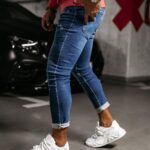 Spodnie jeansowe męskie KIIST OLAVOGA j.niebieskie