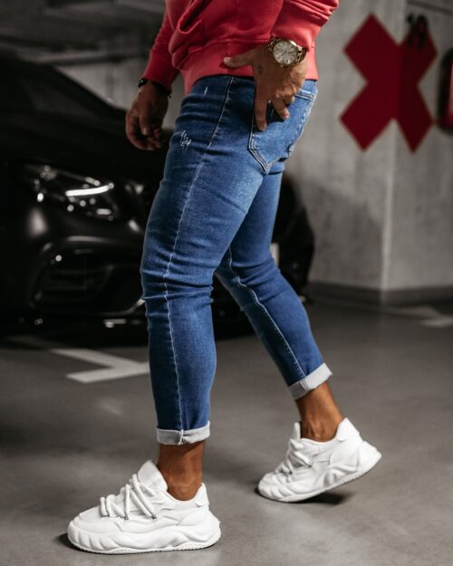 Spodnie jeansowe męskie KIIST OLAVOGA j.niebieskie