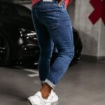 Spodnie jeansowe męskie KIIST OLAVOGA j.niebieskie