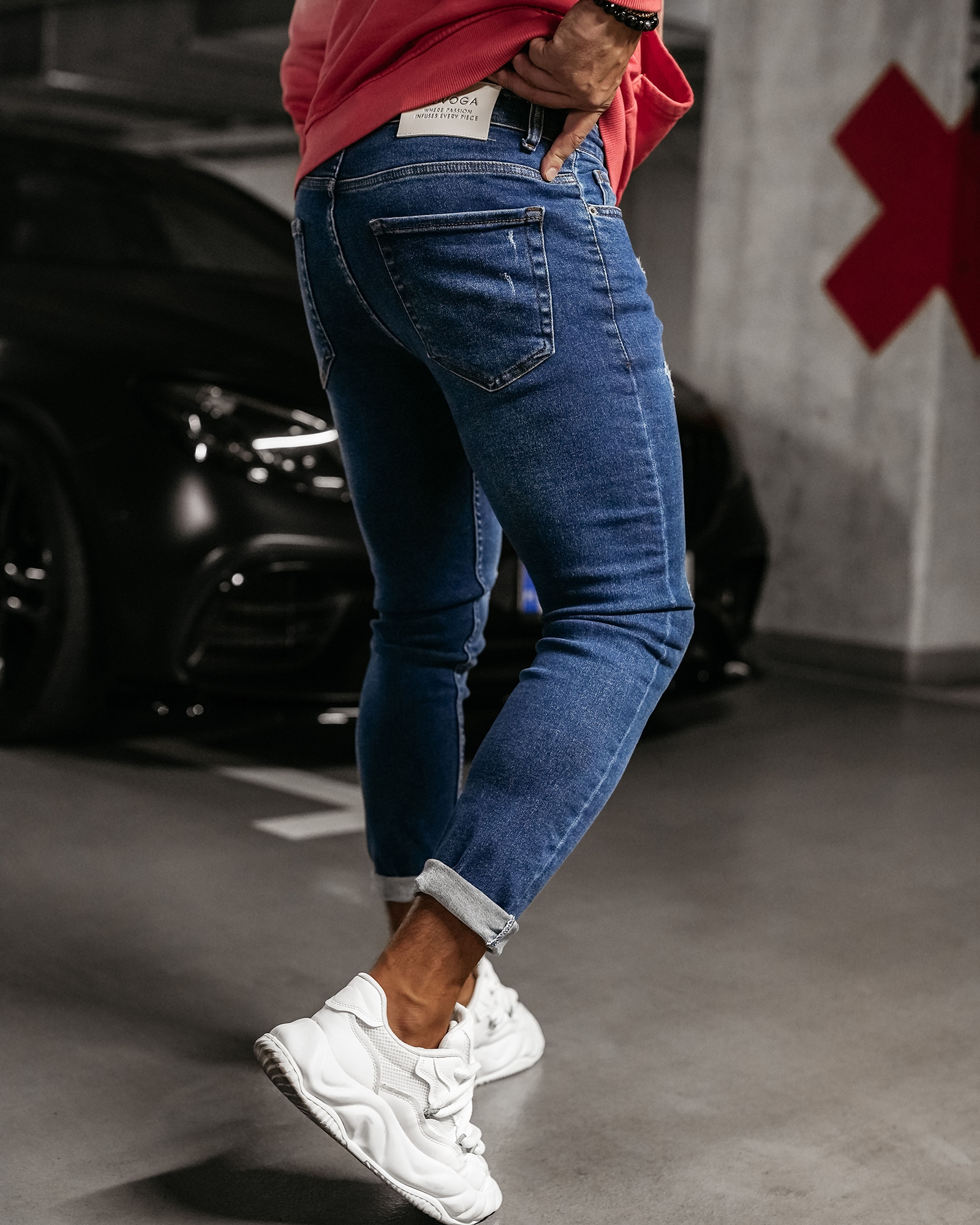 Spodnie jeansowe męskie KIIST OLAVOGA j.niebieskie Spodnie jeansowe męskie KIIST OLAVOGA j.niebieskie