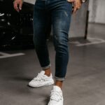 Spodnie jeansowe męskie KIIST OLAVOGA c.niebieskie