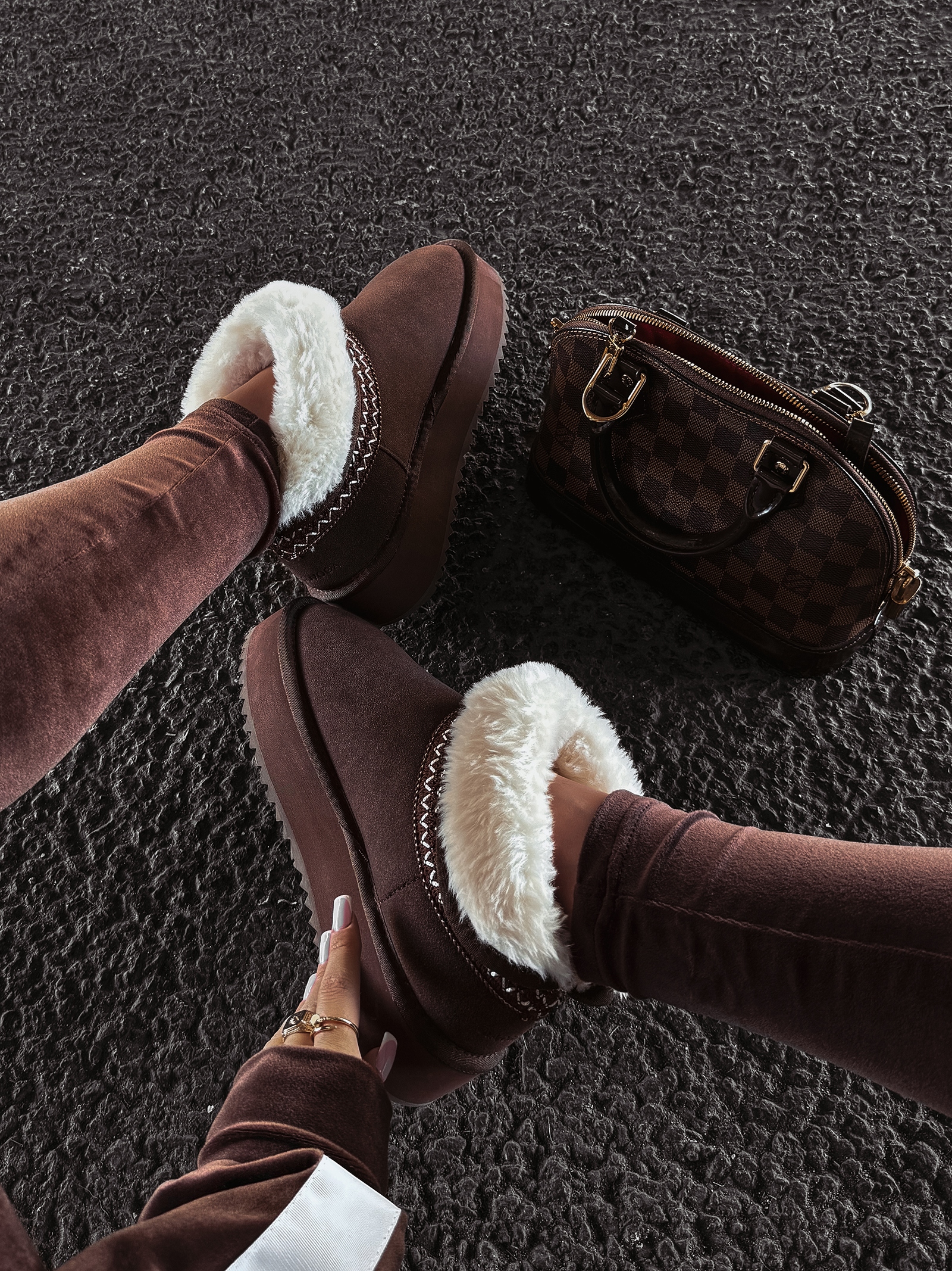 Botki śniegowce BAILA OLAVOGA brązowe