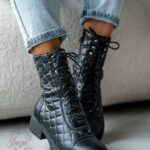 Workery pikowane Madam Chance czarne