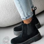 Botki na platformie Lady Retra czarne