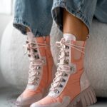 Trapery lakierowane Rock Cocoon pudrowy