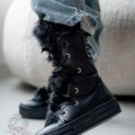 Śniegowce z futrem Madam Moto czarne