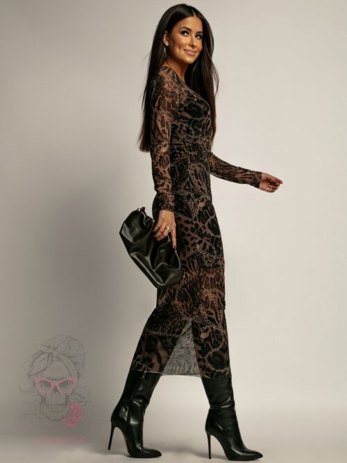 Sukienka z siatki Roselio versacco