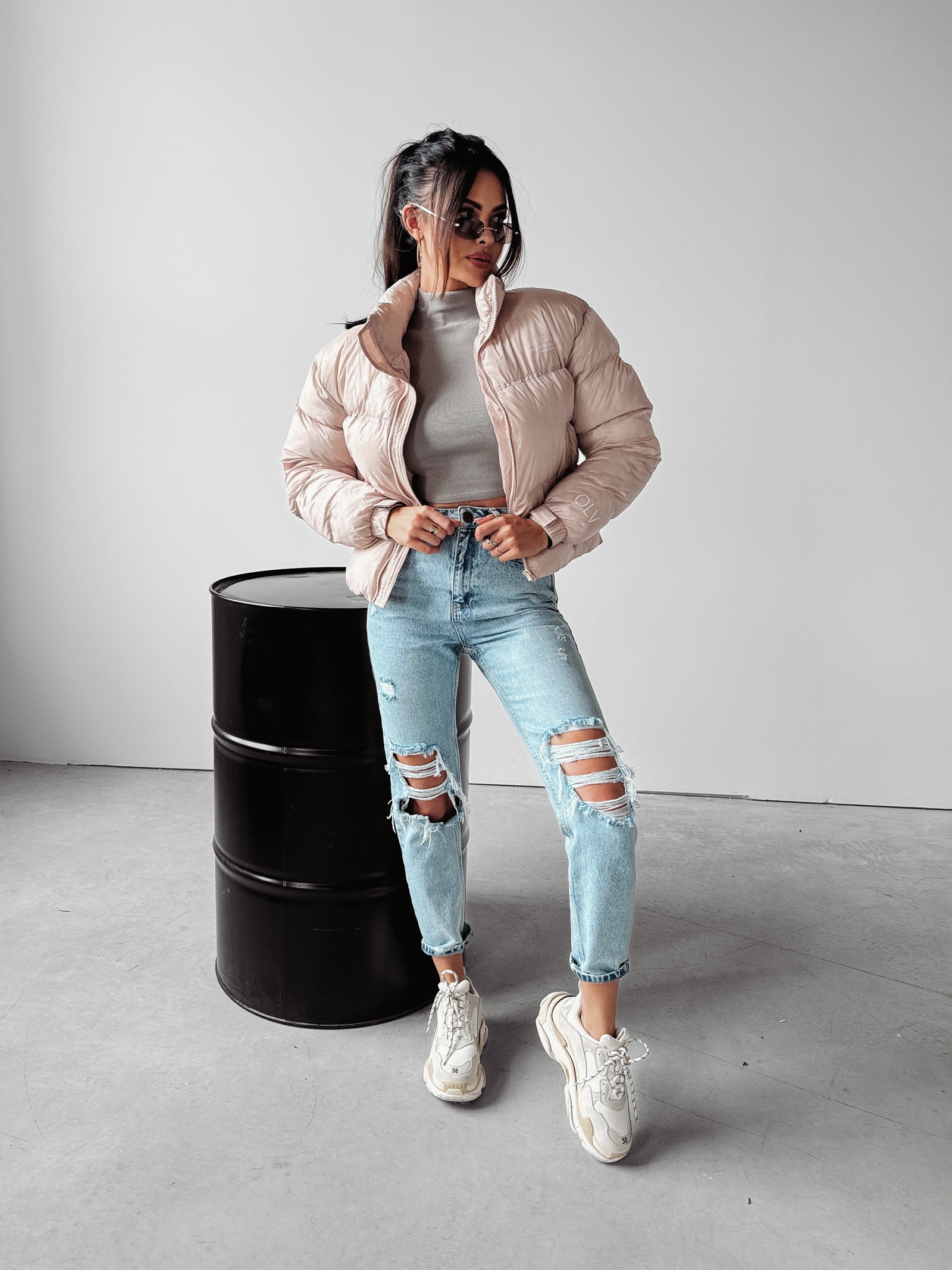 Kurtka damska puchowa SKY OLAVOGA pudrowa Kurtka damska puchowa SKY OLAVOGA pudrowa