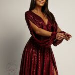 Sukienka wieczorowa NB Etre bordowa