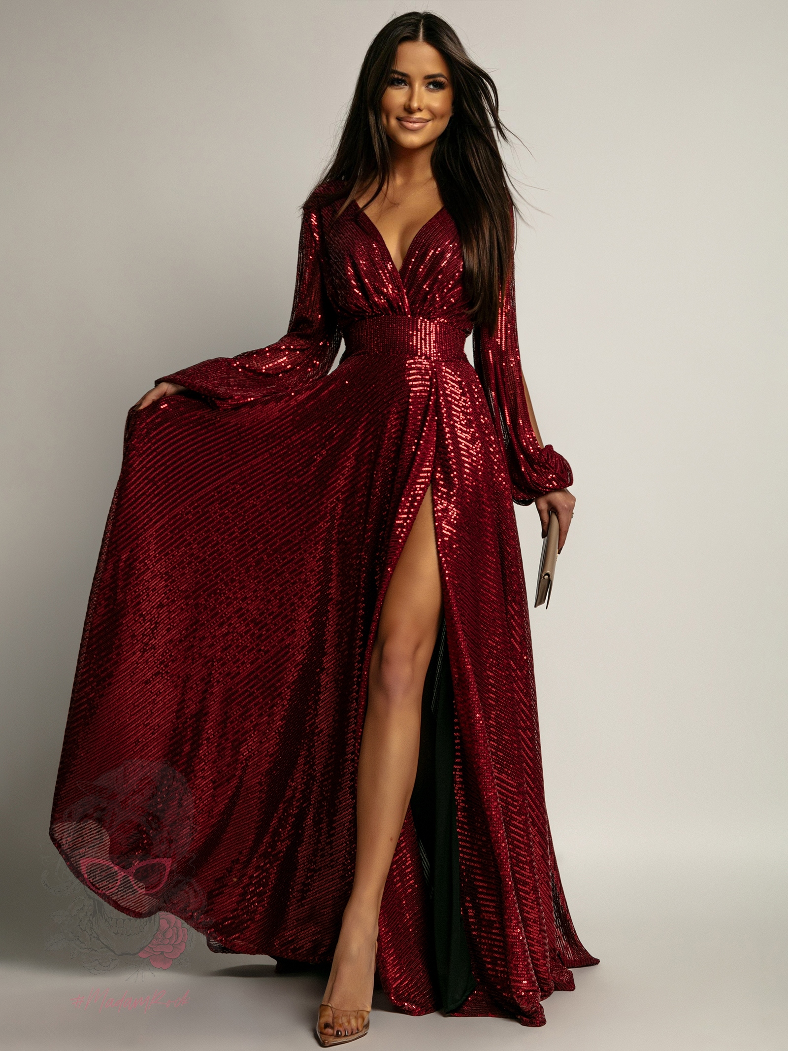 Sukienka wieczorowa NB Etre bordowa Sukienka wieczorowa NB Etre bordowa