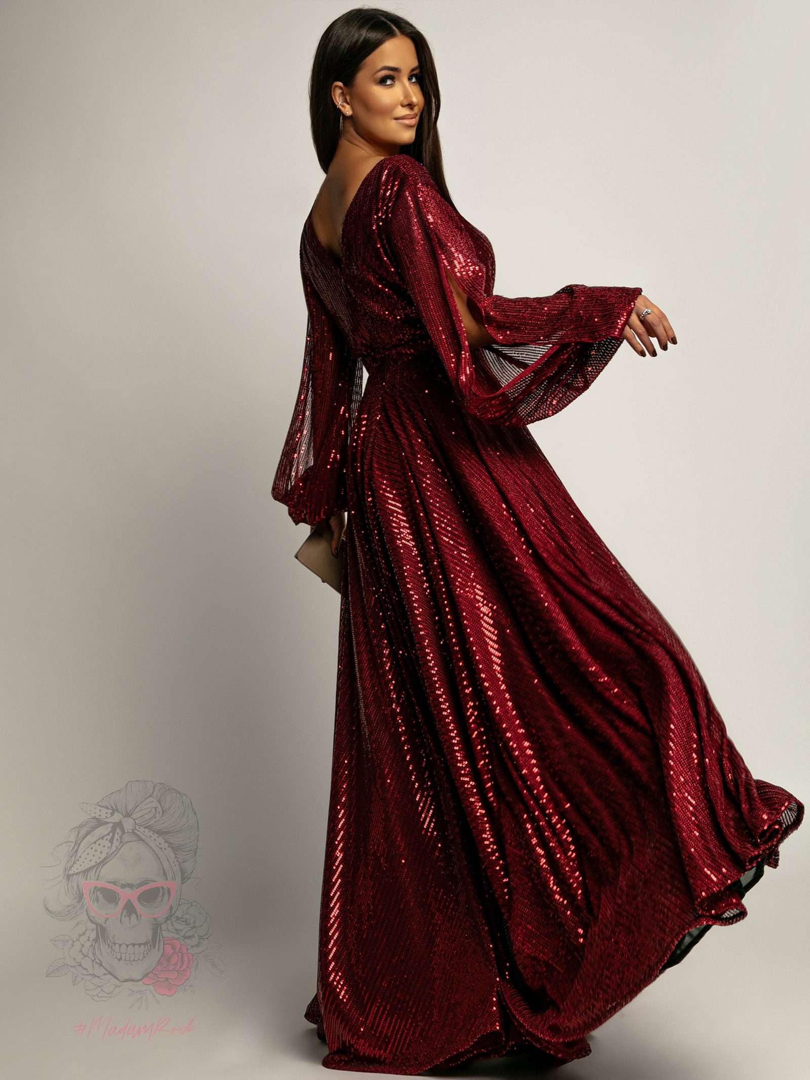 Sukienka wieczorowa NB Etre bordowa Sukienka wieczorowa NB Etre bordowa