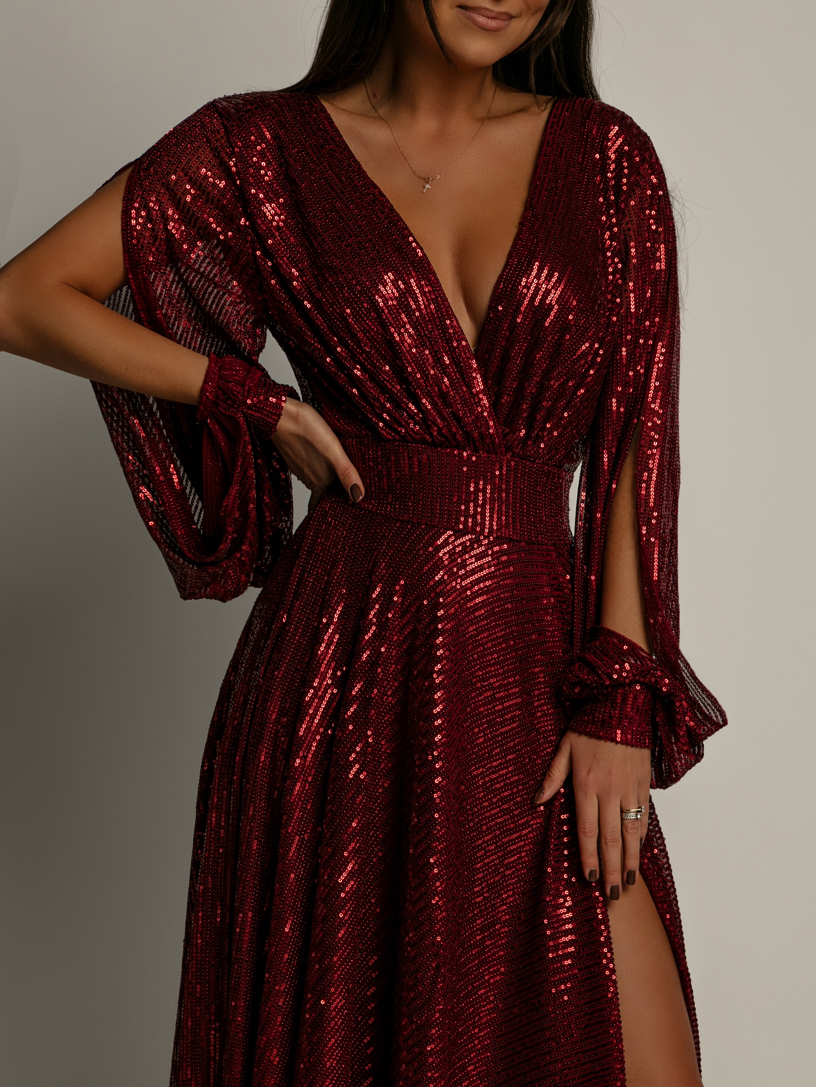 Sukienka wieczorowa NB Etre bordowa Sukienka wieczorowa NB Etre bordowa