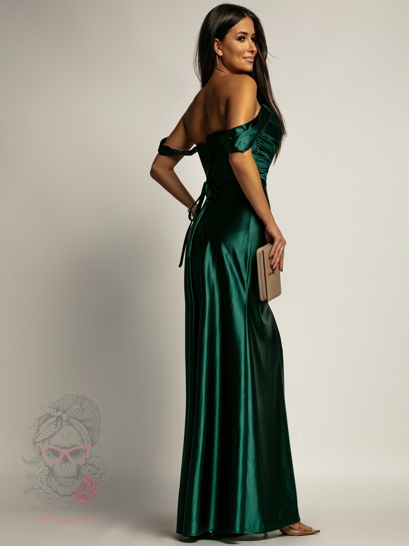 Sukienka wieczorowa NB Satoe butelkowa zieleń Sukienka wieczorowa NB Satoe butelkowa zieleń