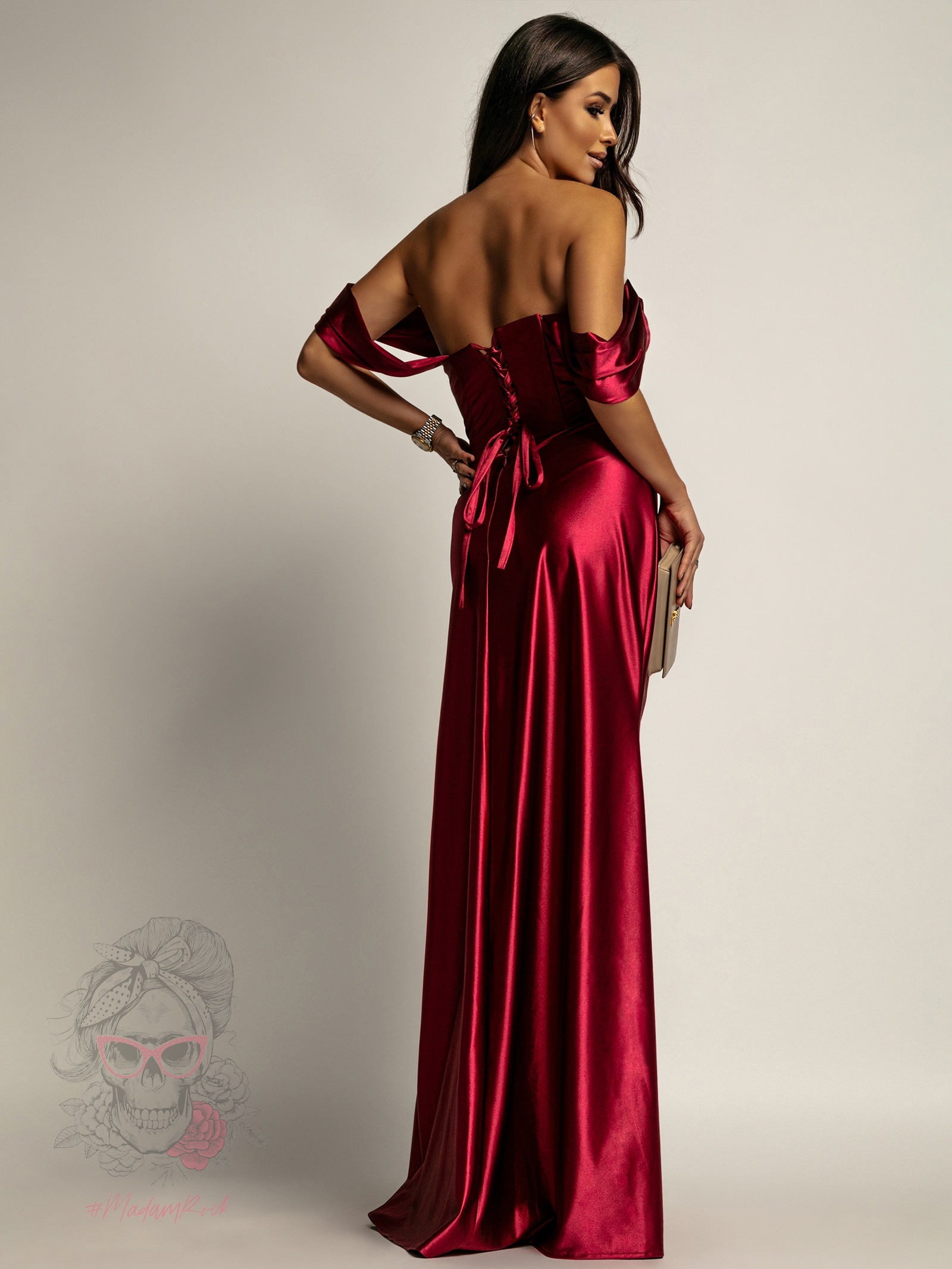 Sukienka wieczorowa NB Satoe bordowa