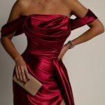 Sukienka wieczorowa NB Satoe bordowa