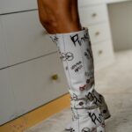 Kozaki logowane Rock Chaos białe