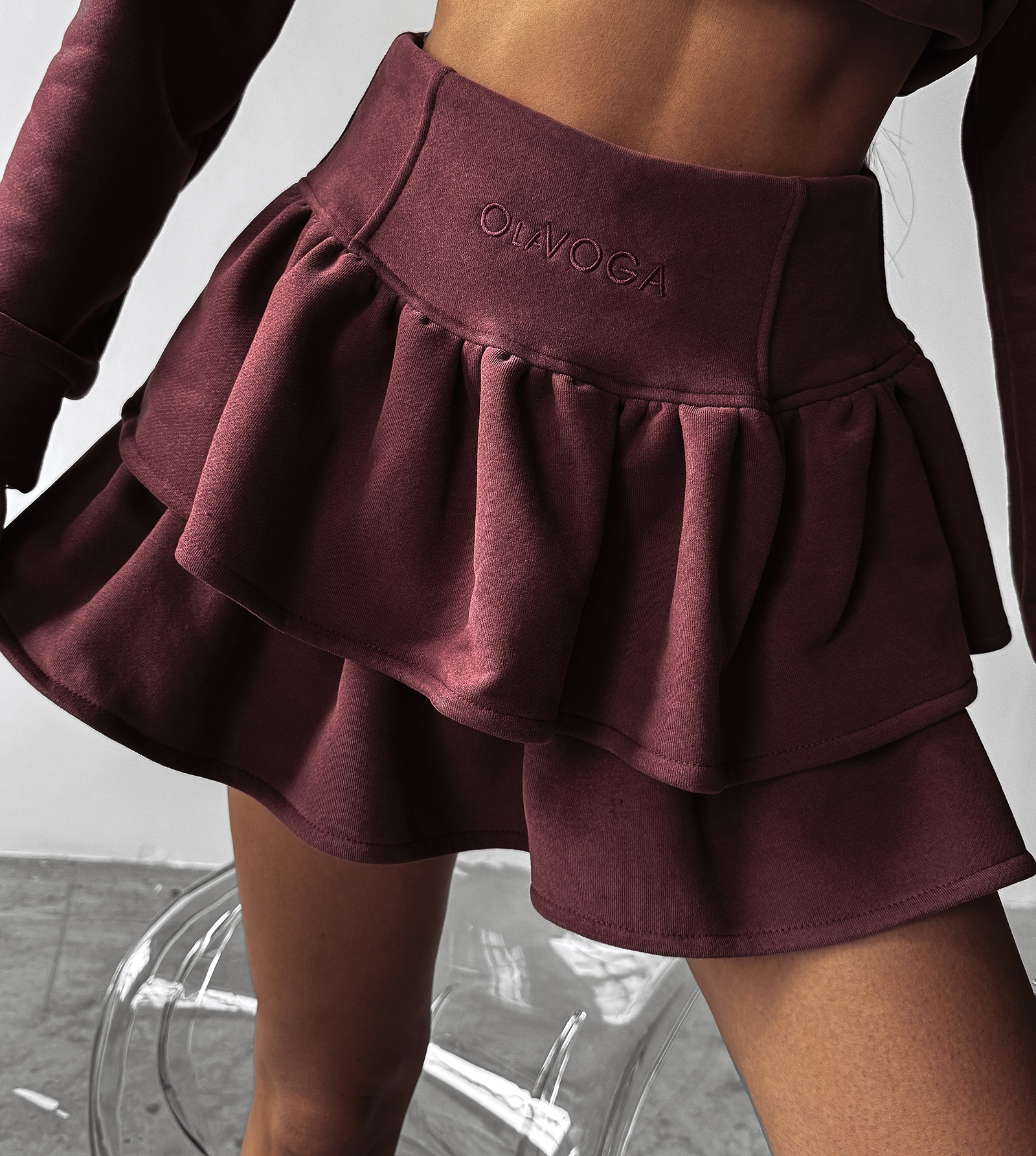 Spódniczka wysmuklająca LANTES OLAVOGA bordowa