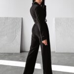 Kombinezon z szeroką nogawką PANAMA OLAVOGA czarny