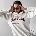 Komplet damski welurowy SAMETI OLAVOGA ecru