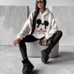 Bluza z baranka oversize MAUSI OLAVOGA ecru