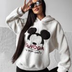 Bluza z baranka oversize MAUSI OLAVOGA ecru