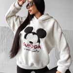 Bluza z baranka oversize MAUSI OLAVOGA ecru