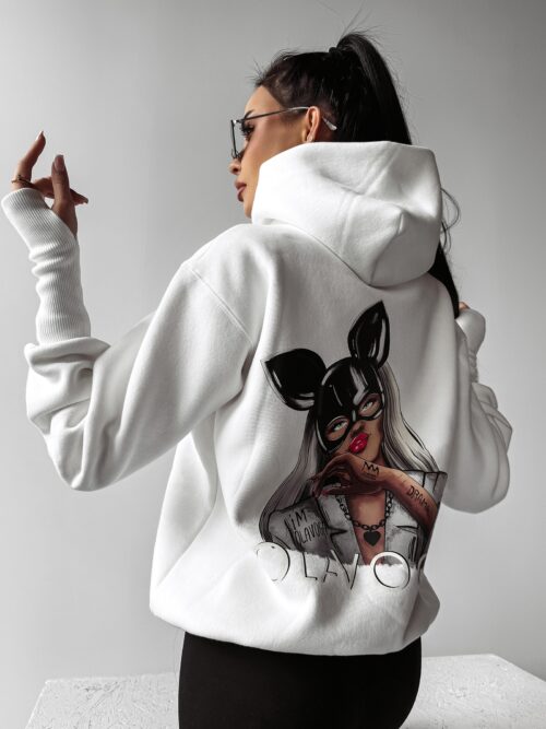 Bluza klasyczna hoodie GRACIA OLAVOGA ecru
