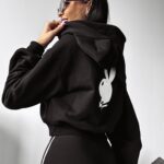 Bluza z kapturem bunny GATITO OLAVOGA czarna