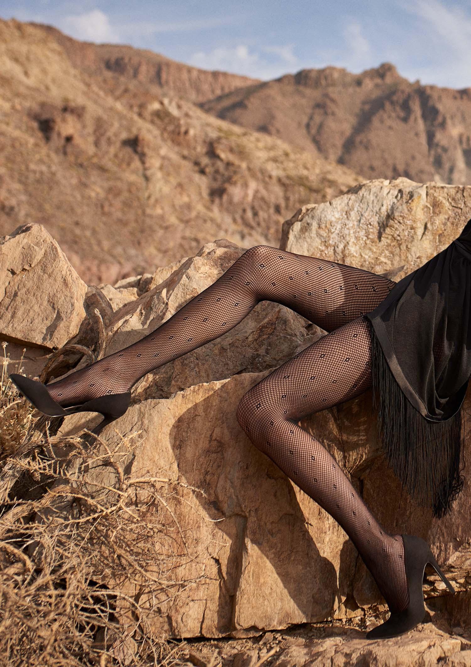 Rajstopy kabaretki z wzorem czarne Rajstopy kabaretki z wzorem czarne