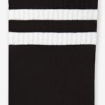 Skarpetki sportowe z kolorowym ściągaczem czarne