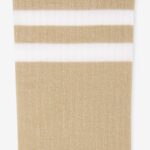 Skarpetki sportowe z kolorowym ściągaczem beżowe