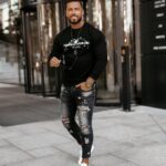 Bluza męska z nadrukiem Emil Ola Voga czarna