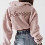 Bluza krótka Mila Ola Voga pudrowy róż