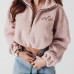 Bluza krótka Mila Ola Voga pudrowy róż